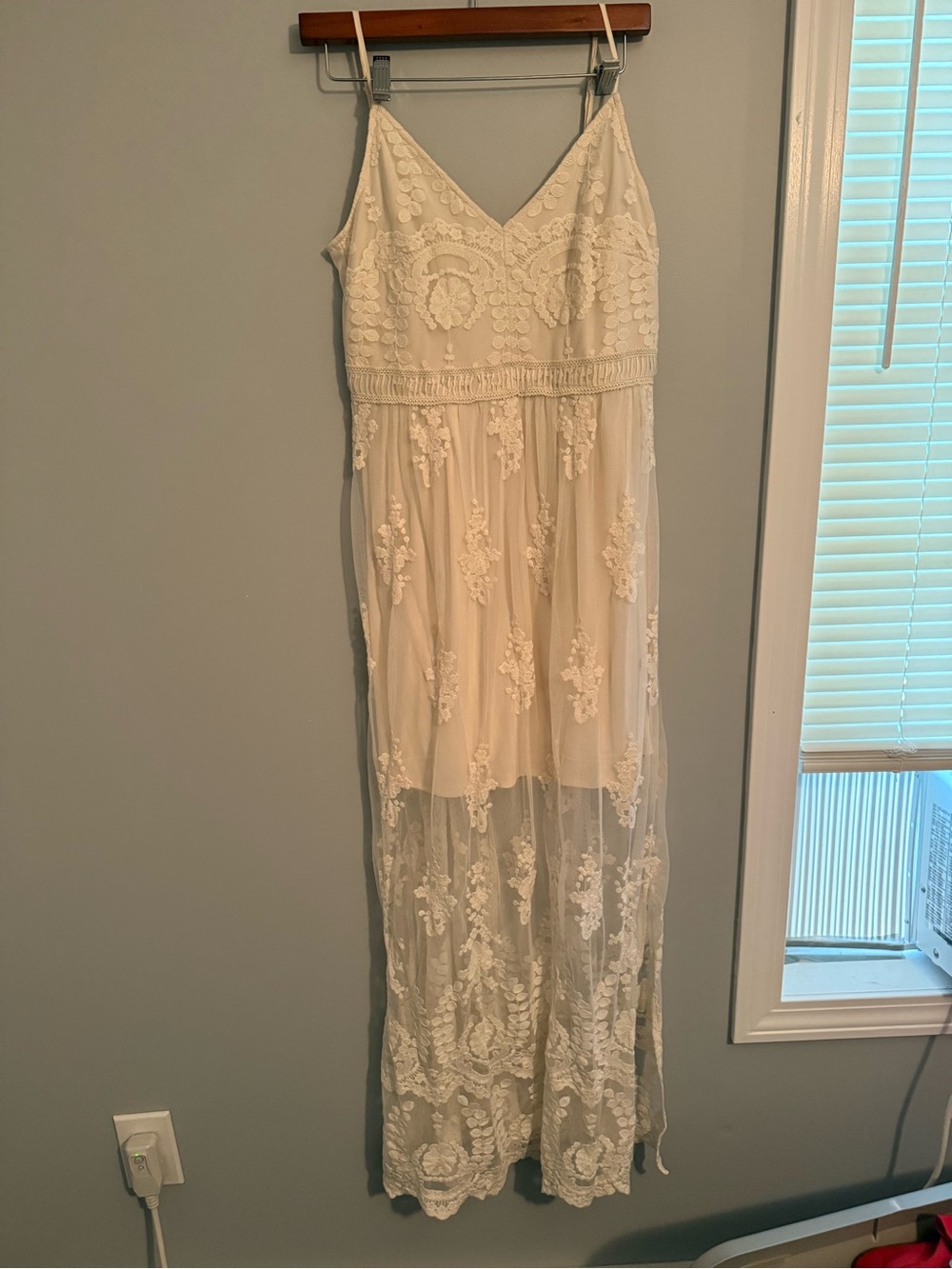 Ivory Lace Maxi dress